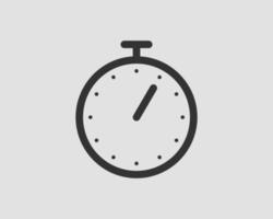 vector de icono de reloj. reloj de elemento de diseño plano aislado sobre fondo blanco.