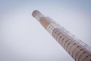 Factory smoke stack photo