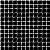Mesh pixel ornament black seamless pattern vector