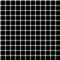 Mesh pixel ornament black seamless pattern vector