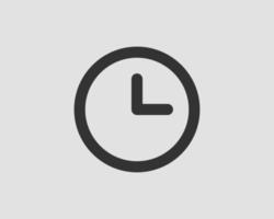 vector de icono de reloj. reloj de elemento de diseño plano aislado sobre fondo blanco.