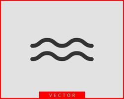 diseño de vectores de ondas. icono de onda de agua. líneas onduladas aisladas.