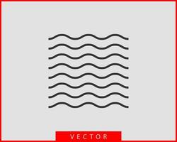 Waves vector design. Water wave icon. Wavy lines isolated.