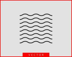 Waves vector design. Water wave icon. Wavy lines isolated.