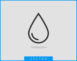 gota agua icono vector aislado elemento de diseño