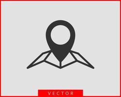 iconos del mapa. puntero marcador. icono de vector de ubicación de pin. símbolo de navegación gps.