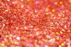 Abstract red festive holiday background with bokeh light photo