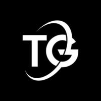 diseño del logotipo de la letra tg. icono del logotipo de letras iniciales tg. plantilla de diseño de logotipo mínimo de letra abstracta tg. vector de diseño de letra tg con colores negros. logotipo de TG.