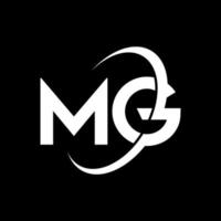 diseño del logotipo de la letra mg. icono del logotipo mg de letras iniciales. plantilla de diseño de logotipo mínimo de letra abstracta mg. mg vector de diseño de letras con colores negros. logotipo de mg.