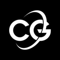 diseño del logotipo de la letra cg. icono del logotipo de letras iniciales cg. plantilla de diseño de logotipo mínimo cg de letra abstracta. vector de diseño de carta cg con colores negros. logotipo c.g.