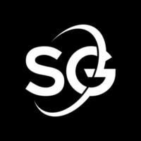 diseño del logotipo de la letra sg. icono del logotipo de las letras iniciales sg. plantilla de diseño de logotipo mínimo de letra abstracta sg. vector de diseño de letras zz con colores negros. logotipo de sg.