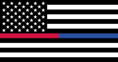 illustration de drapeau mince ligne bleue et rouge mince png