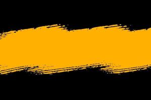 Abstract black and yellow brush background vector