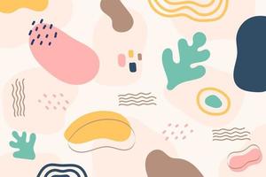 Hand drawing various shape and abstract background vector
