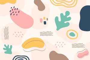 Hand drawing various shape and abstract background vector