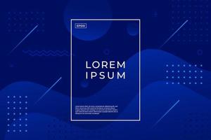 Abstract dark blue gradient wavy geometric background modern with colorful style gradient color. landing page, cover page. Eps10 vector. vector