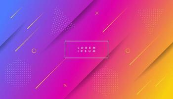 Minimal geometric background with gradient color. Dynamic shapes composition. Eps10 vector