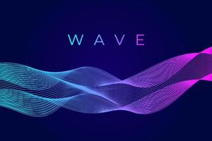 Dynamic line wave abstract background. Vector illustration