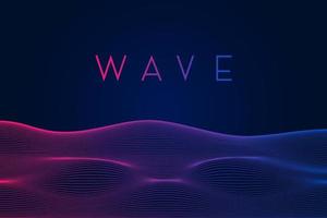 Dynamic line wave abstract background. Vector illustration