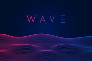 Dynamic line wave abstract background. Vector illustration