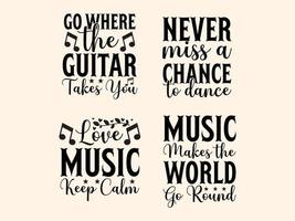 Music t-shirt design bundle vector