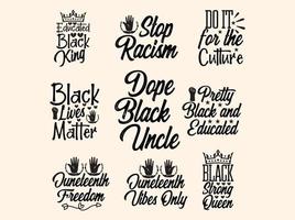 Set of Juneteenth  t-shirt design vector