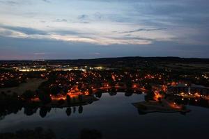 High Angle View of Lake and Landscape at Milton Keynes England photo