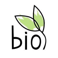 logotipo de hojas vectoriales para bioproductos vector