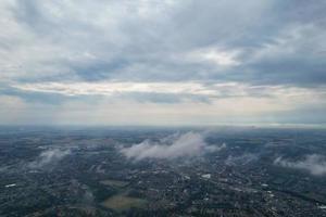 Gorgeous Aerial view of Dramatic Clouds over City photo