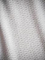 White sports jersey fabric texture background photo