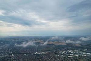Gorgeous Aerial view of Dramatic Clouds over City photo