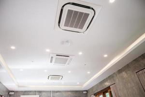 moderno sistema de aire acondicionado tipo casete montado en el techo foto