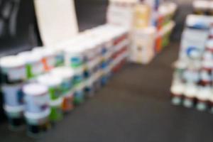 Abstract blur Color painting department at home improvement hardware store photo