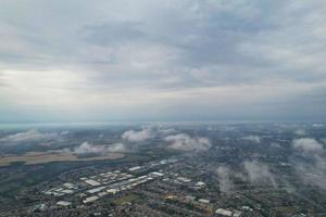 Gorgeous Aerial view of Dramatic Clouds over City photo