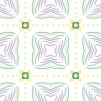 Pastel Color Seamless Pattern with Tribal Shape. Pattern designed in Ikat, Aztec, Moroccan, Thai, Luxury Arabic Style. Ideal for Fabric Garment, Ceramics, Wallpaper. Vector Illustration.