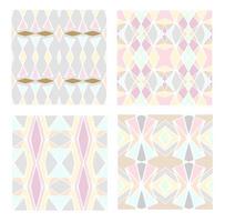 Pastel Color Seamless Pattern with Tribal Shape. Pattern designed in Ikat, Aztec, Moroccan, Thai, Luxury Arabic Style. Ideal for Fabric Garment, Ceramics, Wallpaper. Vector Illustration.