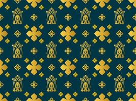 Elegant Geometric Seamless Pattern with Tribal Shape. Designed in Ikat, Boho, Aztec, Folk, Motif, Luxury Arabic Style. Ideal for Fabric Garment, Ceramics, Wallpaper. Vector Illustration