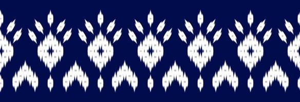 Border ethnic ikat pattern art. Fabric Indian style. Aztec geometric ornament print. vector