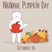 National Pumpkin day vector