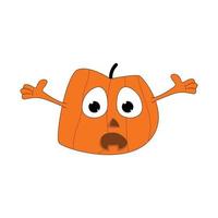 cute pumpkin cartoon character graphic vector