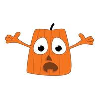 cute pumpkin cartoon character graphic vector