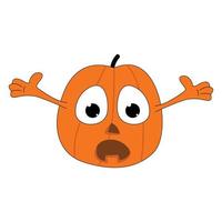 cute pumpkin cartoon character graphic vector