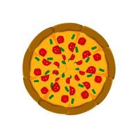 ilustración de una pizza. activo gráfico vectorial de alimentos. vector