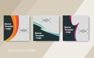 set banner social media post design. vector