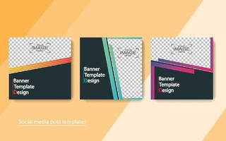 set banner social media post design. vector