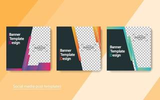 set banner social media post design. vector