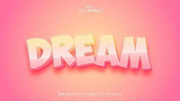 Vector editable text effect font