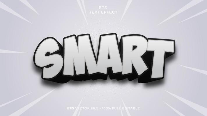 Vector editable text effect font