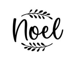 Christmas winter noel lettering greeting card. Hand-drawn lettering poster for Christmas. Merry Christmas quotes calligraphy lettering isolated on white background, vector illustration.