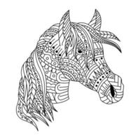 Horse line art vector